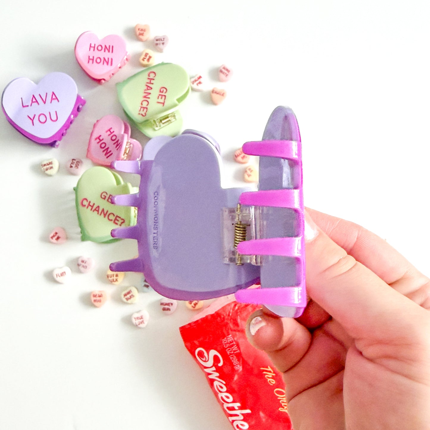 Coopmonsters Be My Valentine Heart Hair Claw