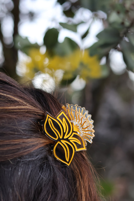 Sig Zane Designs x Coopmonsters Clear Lehua Mamo Hair Claw