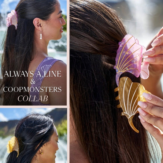 Always A.Line x COOPMONSTERS Ginko Leaf Hair Claw