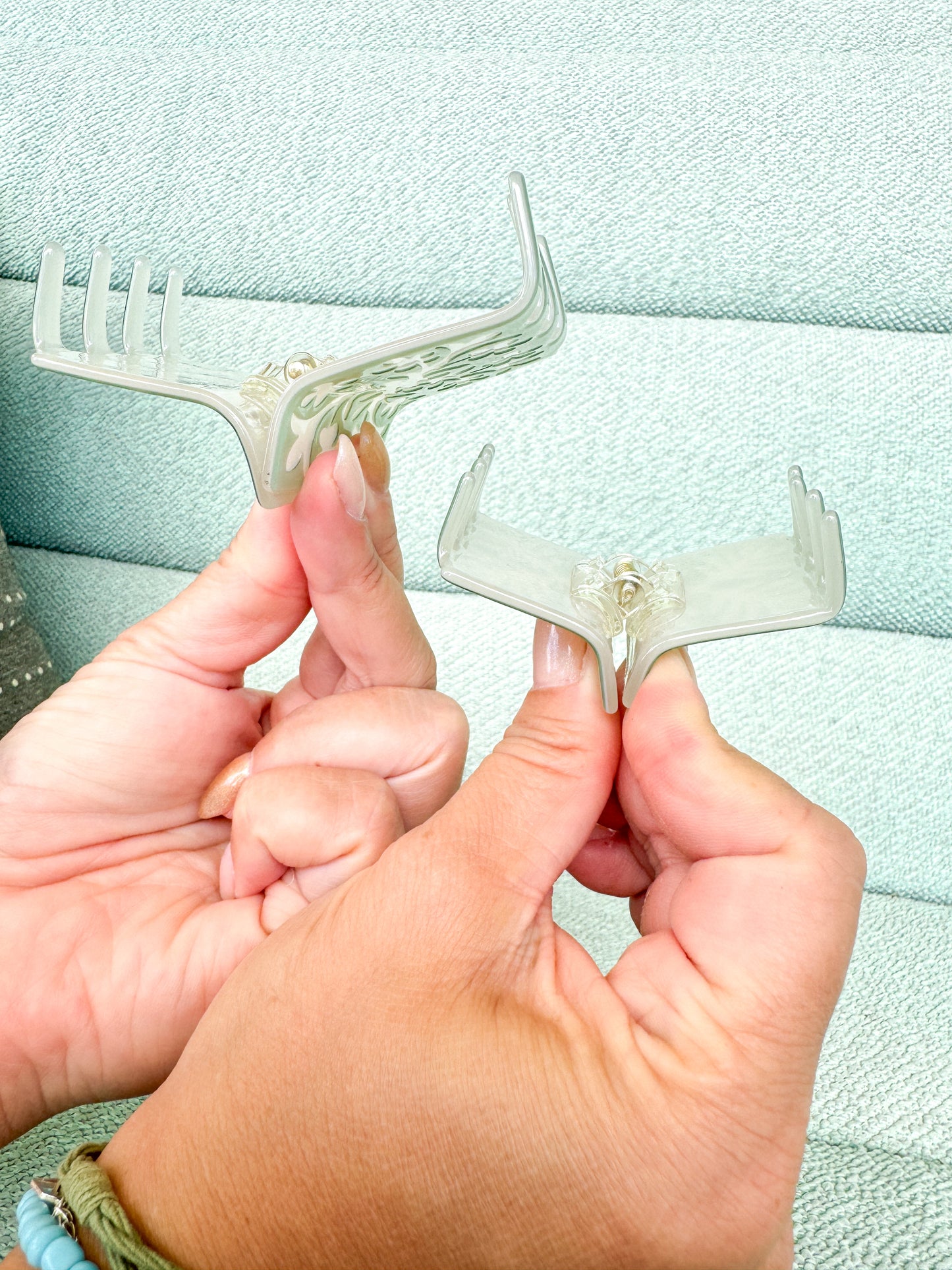 Coopmonsters Sage Hawaiian Quilt Sage Hair Claw