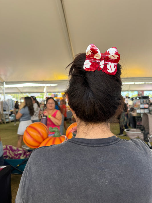 Monstera Bow Hair Claw