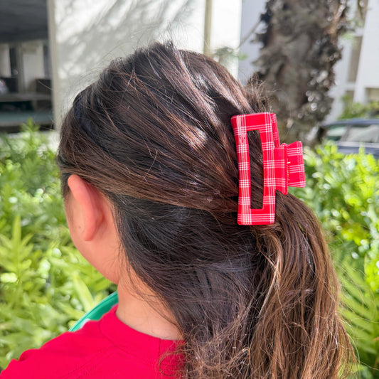 Coopmonsters Red Palaka Hair Claw