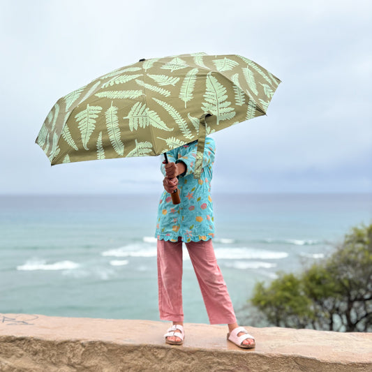 One Click UV Umbrella Native Ferns