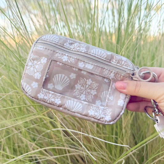 Coopmonsters Hands Free Wallet Pouch Tan Shell Quilt