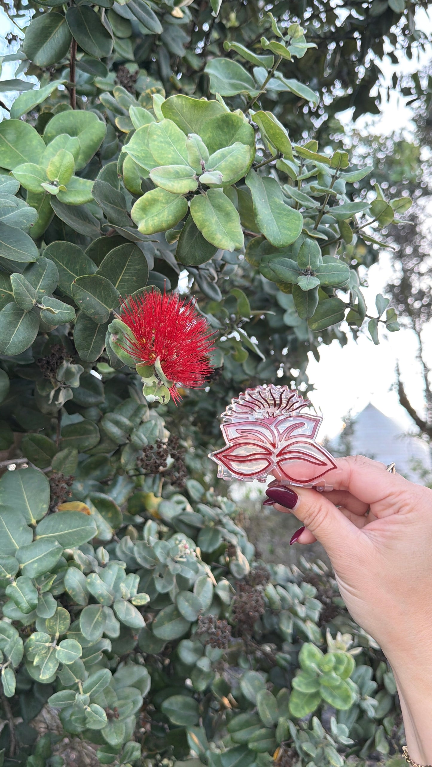 Sig Zane Designs x Coopmonsters Clear Lehua Mamo Hair Claw