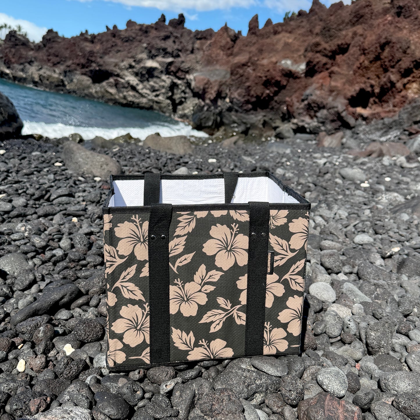 Coopmonsters Box Bag Black Hibiscus