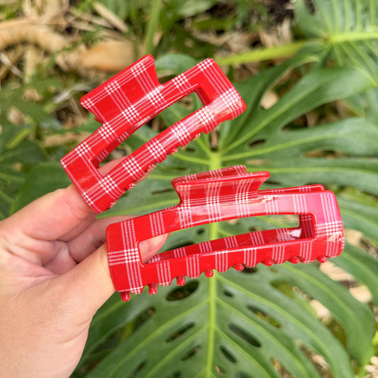 Coopmonsters Red Palaka Hair Claw