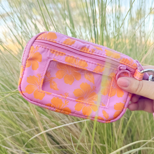 Coopmonsters Hands Free Wallet Pouch Sherbet Hibiscus