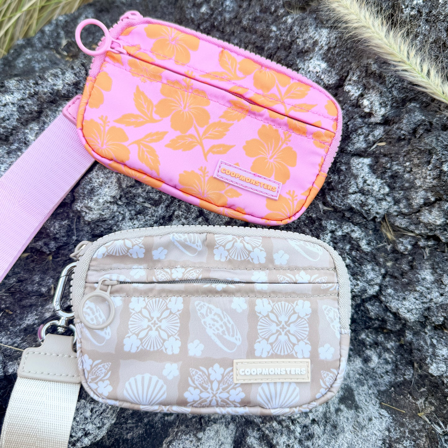 Coopmonsters Hands Free Wallet Pouch Sherbet Hibiscus