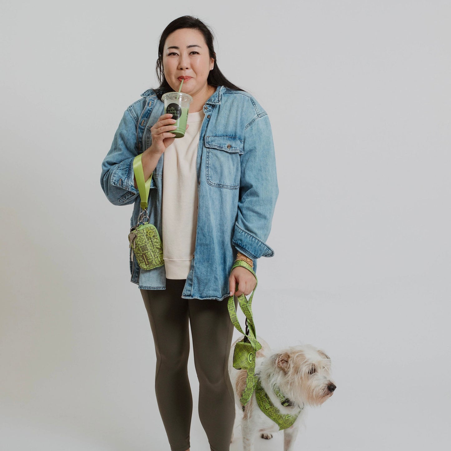 Coopmonsters Olive Quilt Hands Free Wallet Pouch