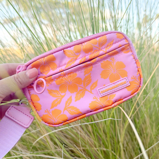 Coopmonsters Hands Free Wallet Pouch Sherbet Hibiscus